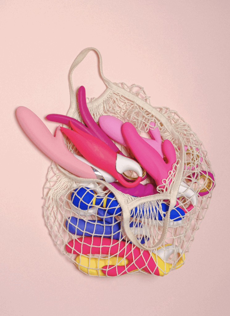 Best sex toys holiday gift guide – colourful vibrators in mesh bag